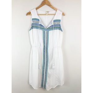 Kenji Embroidered Boho Cotton Tasseled Dress